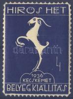 1936 Kecskeméti Bélyegkiállítás emlékbélyeg