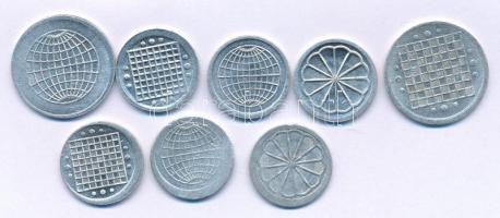 Német Szövetségi Köztársaság DN 1pf Al - 2M Al (8xklf) "SPIELGELD" játékpénzek (mindegyik ...