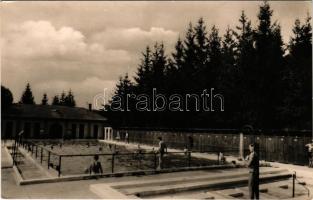 1963 Sikonda, strandfürdő, fürdőzők. Képzőművészeti Alap (gyűrődés / crease)