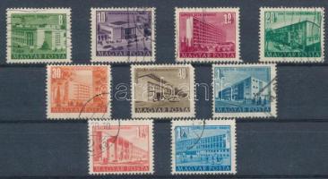 1951/1953 Épületek I. 9 klf érték számvízjellel
