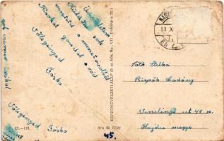 1953 Nagykanizsa, autóbusz. Képzőművészeti Alap Kiadóvállalata (Rb)