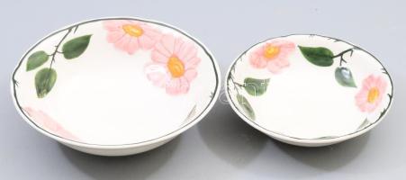 Villeroy &amp; Boch 2 darab virágmintás tálka, jelzett, hibátlan, d: 13-16 cm