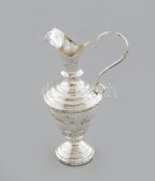 Ezüst (Ag) mini füles kanna, jelzett, m: 8 cm, nettó: 11 g