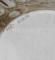 Ezüst (Ag) kerek, hullámos peremű tálka, jelzett, d: 8 cm, nettó: 15 g