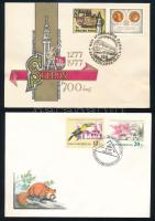 FDC és alkalmi bélyegzés tétel, 42 db boríték a 70-es 80-as 90-es évekből