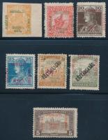 Szeged 1919 7 db klf bélyeg Bodor vizsgálójellel (44.000)
