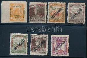 Szeged 1919 7 db klf bélyeg Bodor vizsgálójellel (44.900)