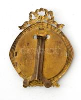 Szecessziós rézlemez támasztható képtartó, 7x6 cm