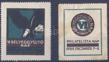 1929 VI. Bélyeggyűjtő nap 2 db emlékbélyeg