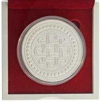 Ifj. Szlávics László (1959-) DN "Szent Korona emlékérem" részben aranyozott, peremén jelze...