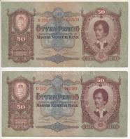 1932. 50P (2x) T:F erős papír Adamo P14