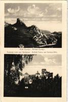 Csorsztin, Csorsztyn, Czorsztyn and Nedec, Niedzica; Hrád nad Dunajcom / castles (glue marks)