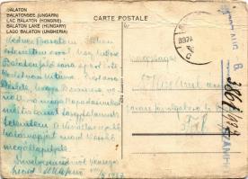 1937 Balaton. Térkép útvonallal Budapestről (Klösz) s: M. Coreth (fa)