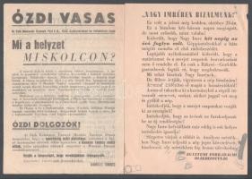 1956 3 db röplap, változó méretben és állapotban