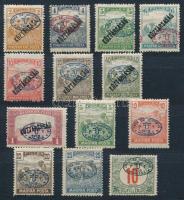 Debrecen I. 1919 13 db klf bélyeg, Bodor vizsgálójellel