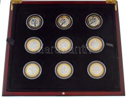 2002 k. "Emlékérem az euróövezet országainak közös valutájáról" 20xklf aranyozott, ezüstöz...