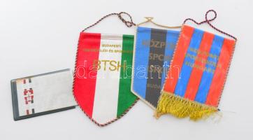 Központi sportiskola 2 darab asztali zászlója, közte 1963-as 3 BTSH 1973-as asztali zászló és emlékplakett