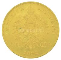 Ausztria 1892. 4Fl / 10Fr Au "Ferenc József" utánveret kapszulában (3,24g/0.900) T:UNC,AU ...