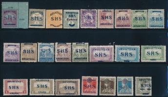 SHS 1918 24 db klf bélyeg, Bodor vizsgálójellel