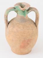 Antik balkáni kétfüles edény, m: 19,5 cm