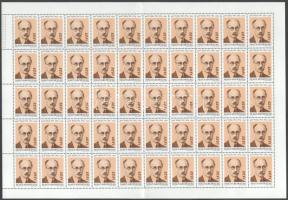 1991 Gróf Teleki Pál bélyeg hajtott teljes ív