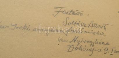 Soltész Albert (1926-2015): Ősz a Beszkidekben (Lengyelország/Poland), 1970-80 körül. Olaj-tempera, ...