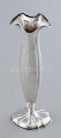 Ezüst (Ag) talpas váza hullámos peremmel, jelzett, m: 14 cm, nettó: 35,6 g