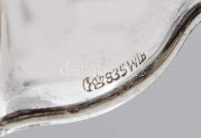 Ezüst (Ag) talpas váza hullámos peremmel, jelzett, m: 14 cm, nettó: 35,6 g