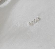 Ezüst (Ag) áttört virágmintás ékszertartó kosár, jelzett, 9,4×5,5 cm, nettó: 37,8 g