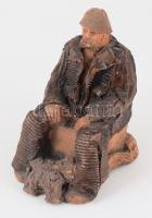 Hatvani jelzéssel: Pásztor kutyájával, m: 15,5 cm