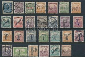 27 db bélyeg Portó bélyegzéssel