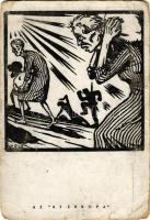 Az új Európa. Illusztráció a Sárga Könyvből. Judaika művészlap / The New Europe. Illustration from t...