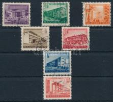 1951/1953 Épületek I. 7 klf bélyeg számvízjellel