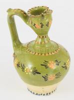 1947 Szabó Balázs Mezőtúr vizeskorsó, mázhibákkal, m: 17 cm