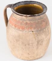 Fazék. Gömör, cca 19. sz. vége, mázkopással, m: 20 cm