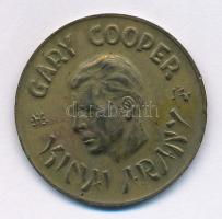 1936 k. "Gary Cooper - Kínai Arany / Paramount világfilm" kétoldalas Cu reklám zseton (34m...