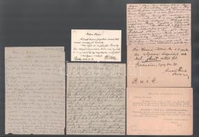 11 db vegyes levél, közte híres embereké is