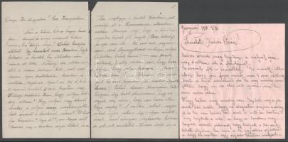 11 db vegyes levél, közte híres embereké is