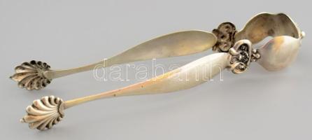 Ezüst (Ag) cukorfogó, 1887, jelzett, nettó 55g