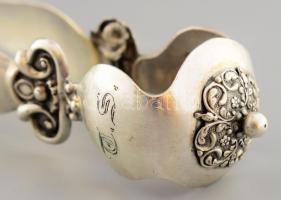 Ezüst (Ag) cukorfogó, 1887, jelzett, nettó 55g