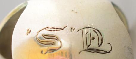 Ezüst (Ag) cukorfogó, 1887, jelzett, nettó 55g