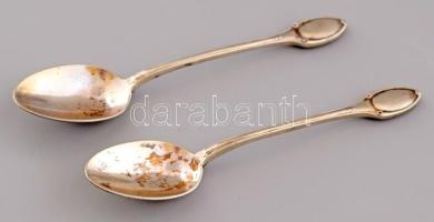 Ezüst (Ag) kávés kanál pár, jelzett, nettó 26g