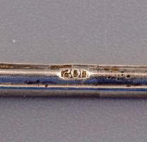 Ezüst (Ag) kávés kanál pár, jelzett, nettó 26g