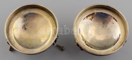 Ezüst (Ag) fűszerkínáló pár, jelzett, nettó 60g