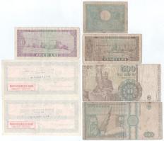 Románia 1947. 100L + 1966. 5L + 1966. 10L + 1983. "Román Külkereskedelmi Bank" 100L utazás...