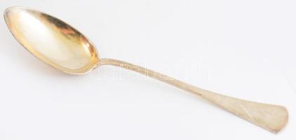 Ezüst (Ag) szervírozókanál, jelzett, h: 25,5 cm, nettó 118g
