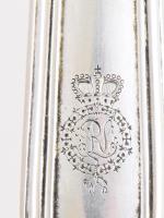 Ezüst (Ag) süteményvilla, jelzett, h: 25 cm, nettó 143g