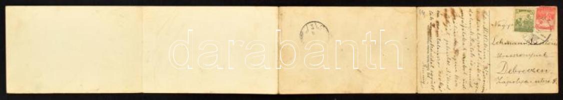 Ózd, Vas és acélgyár, látkép, Újtelep. 4-részes panorámalap. Zsiros Sándor kiadása / iron factory, g...