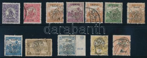 Kolozsvár + Nagyvárad 1919 12 db megszállási bélyeg, Bodor vizsgálójellel