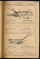 cca 1890-1900 Moson, Kühne E. Mezőgazdasági Gépgyára árjegyzéke. N. 62., 56., 57., 58., 59., 60., 61...